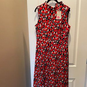 NWT Boden Floral Ponte Sleeveless Dress US Sz. 8 (UK 12)